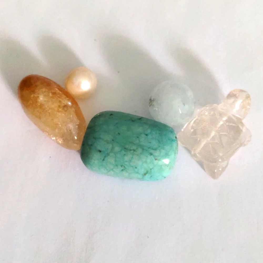 Genuine Suede Pouch Necklace. Adjustable To 32" Long, Comes With Gemstones, New - Picture 5 of 7